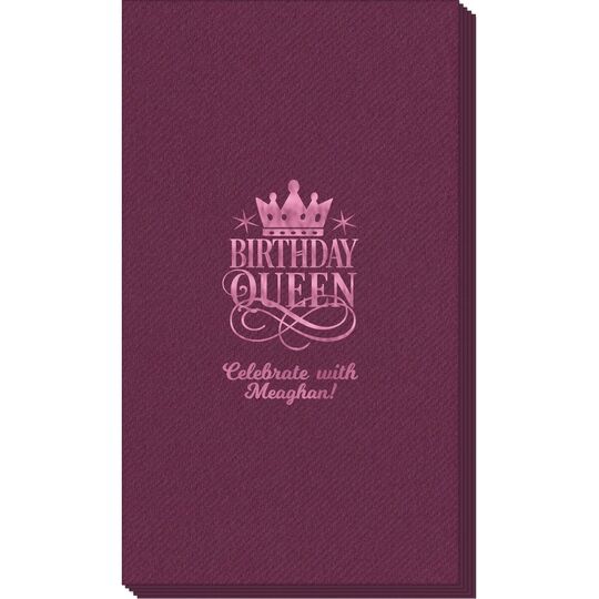 Birthday Queen Linen Like Guest Towels